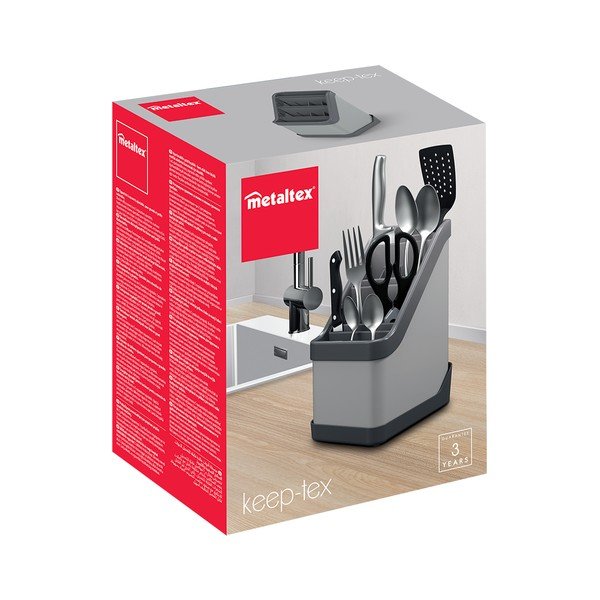 Keep-Tex fekete evőeszköztartó állvány - Metaltex-image-3