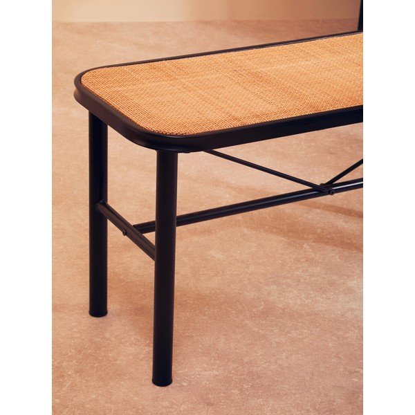 Fekete-natúr színű rattan pad Depok – Premier Housewares-image-3