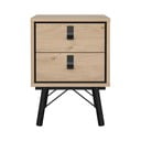 Natúr színű éjjeliszekrény tölgyfa dekorral Ry – Tvilum