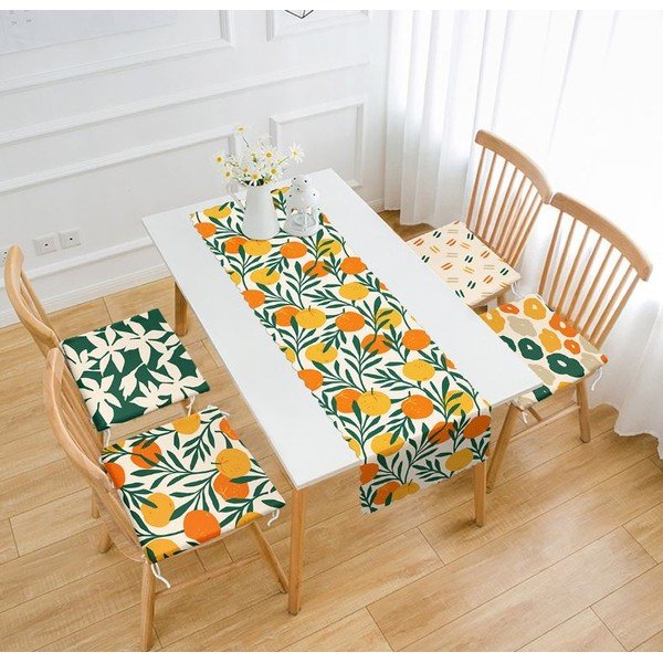 Asztali futó és székpárna szett 5 db-os Orange – Mila Home-image-1