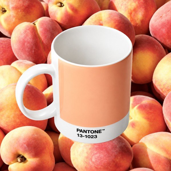 Barackszínű porcelán bögre 375 ml Peach Fuzz 13-1023 – Pantone-image-1