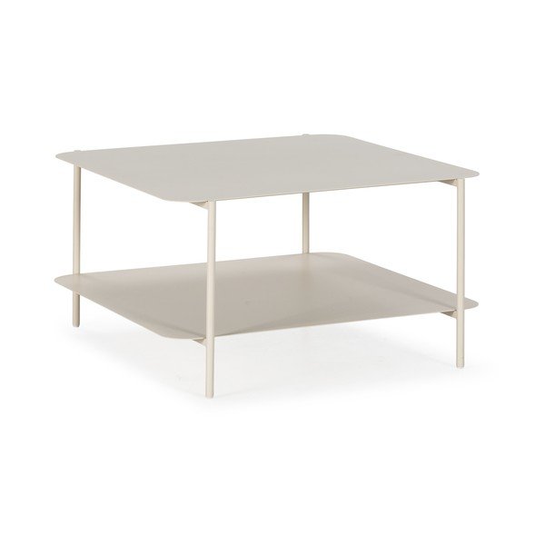 Krémszínű fém dohányzóasztal 70x73 cm Beatrix – MOME