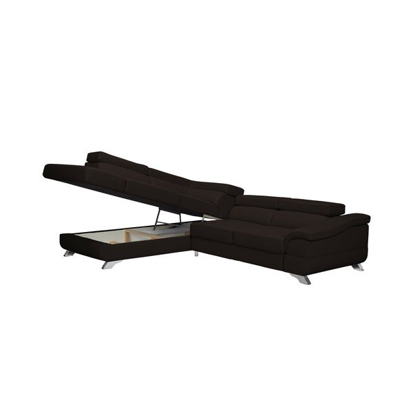 Gamma sötétbarna bal oldali kinyitható sarokkanapé - Windsor & Co Sofas-image-4