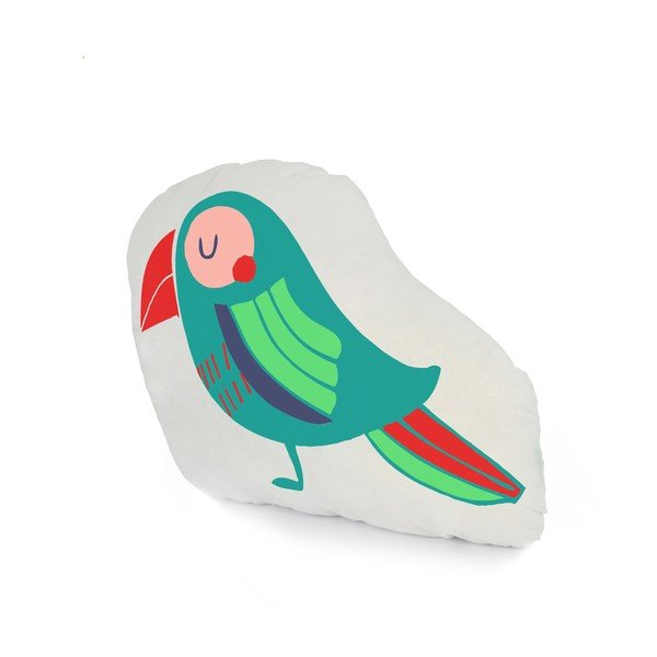 Pretty Parrots pamut párna, 40 x 30 cm - Moshi Moshi-image-1