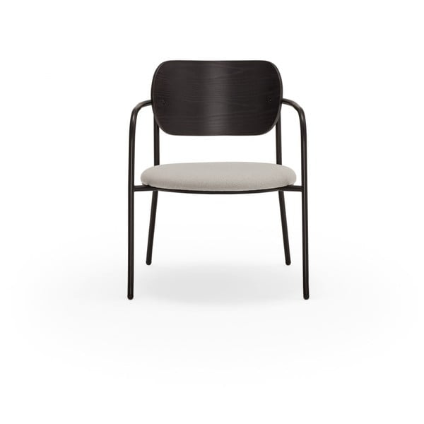 Fekete-szürke fotel kőrisfa dekorral Eclipse - Teulat-image-2