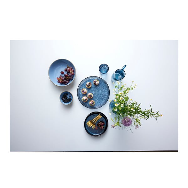 Kék üveg szervírozó tányér ø 30 cm Kusintha – Bitz-image-3