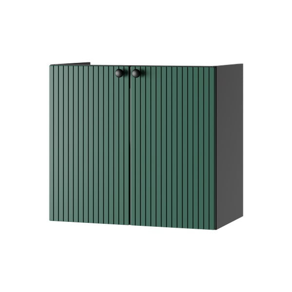 Zöld-antracitszürke alacsony fali mosdó alatti szekrény 61,5x55,5 cm Asti – STOLKAR