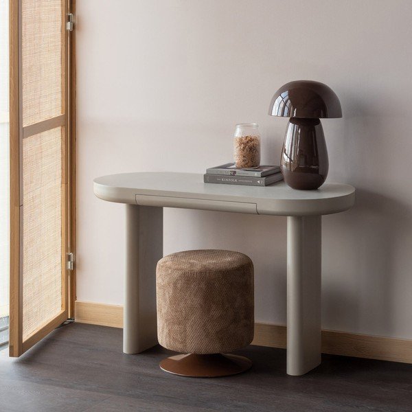 Világosbarna buklé puff Islen – WOOOD-image-1