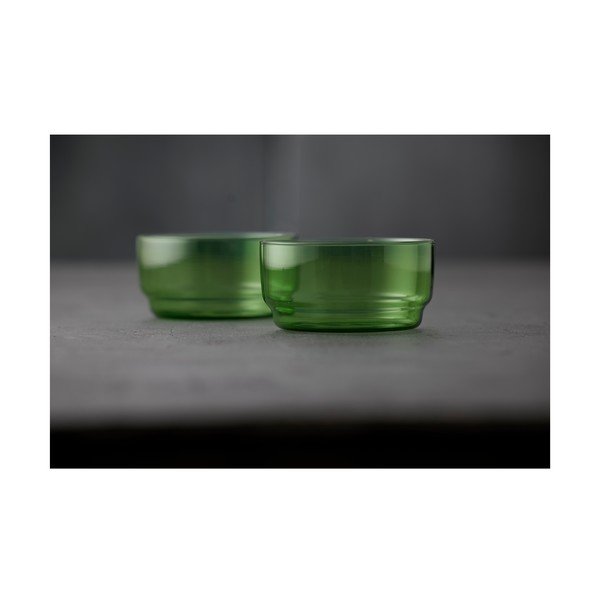 Zöld üveg tálka szett 2 db-os 500 ml Torino – Lyngby Glas-image-2