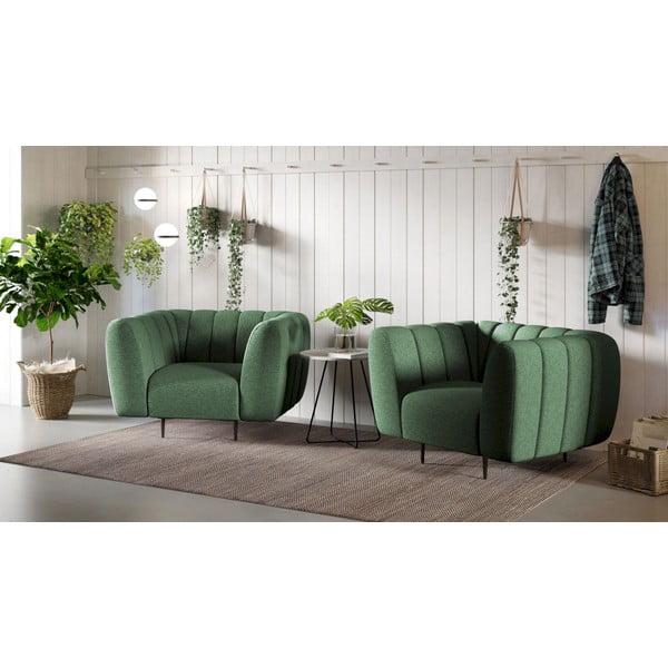 Sötétzöld fotel Shel – Ghado-image-4