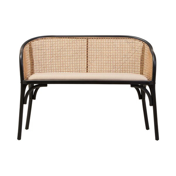 Fekete-natúr színű párnázott pad Cebu – Premier Housewares-image-2