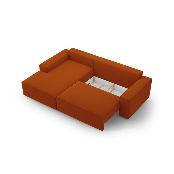 Téglavörös kinyitható sarokkanapé (bal oldali) Jodie – Micadoni Home-image-4