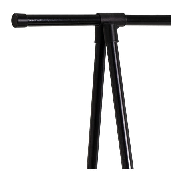 Fekete fém gurulós ruhatartó állvány 84x43x156 cm – Casa Selección-image-1