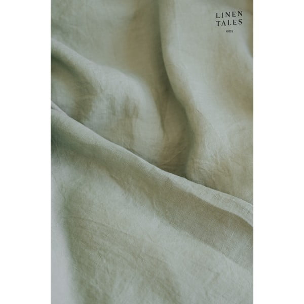 Nature zöld gyerek lenlepedő, 60 x 120 cm - Linen Tales-image-1