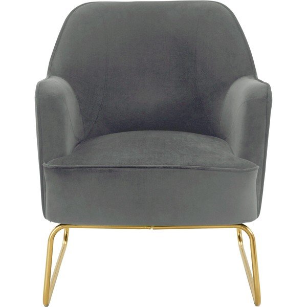 Szürke bársony fotel Joshua - Støraa-image-1