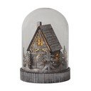 Barna fénydekoráció karácsonyi mintával ø 12,5 cm Kupol – Star Trading