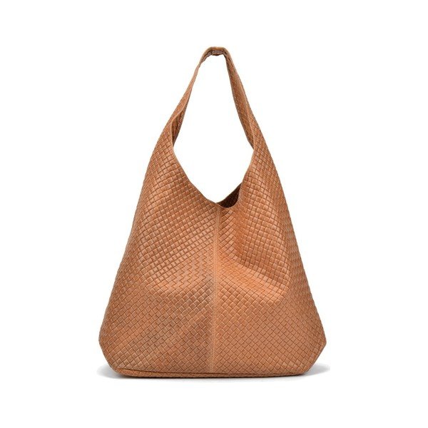Barbara konyakbarna bőr kézitáska - Mangotti Bags