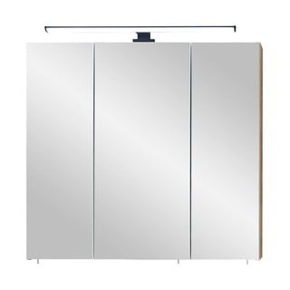 Barna függő fürdőszoba szekrény tükörrel 75x70 cm Set 374 - Pelipal