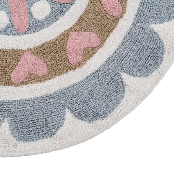 Pamut gyerek szőnyeg ø 100 cm Flower – Ixia-image-4