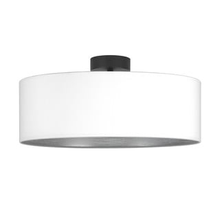 Tres XL fehér mennyezeti lámpa ezüstszínű részletekkel, ⌀ 45 cm - Bulb Attack
