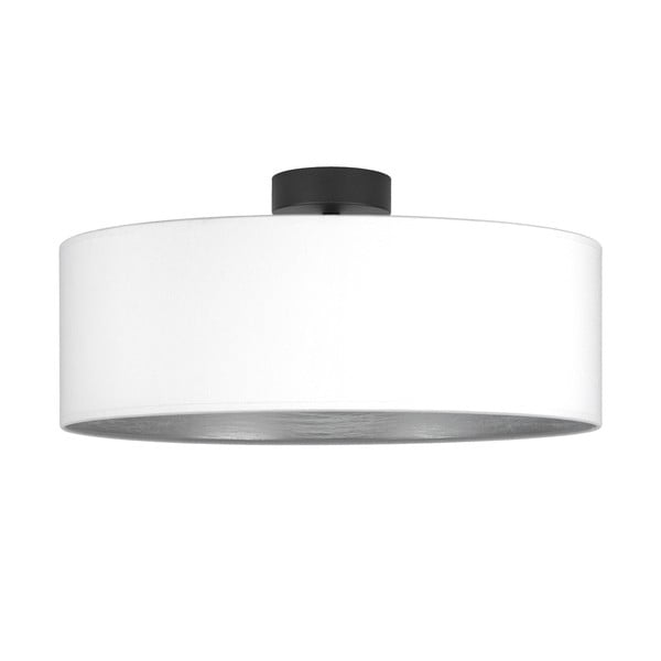 Tres XL fehér mennyezeti lámpa ezüstszínű részletekkel, ⌀ 45 cm - Sotto Luce