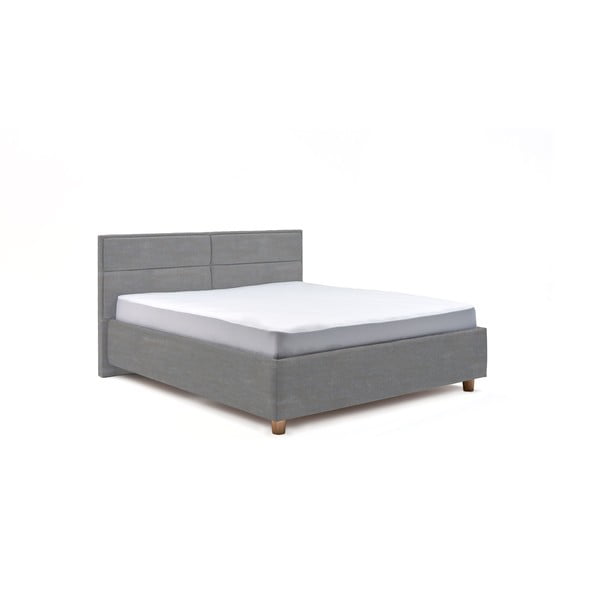 Grace világoskék kétszemélyes ágy ágyráccsal és tárolóhellyel, 160 x 200 cm - AzAlvásért