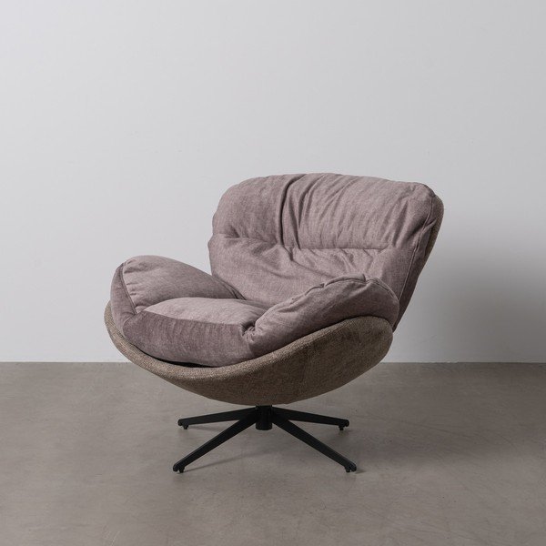 Bézs bársony fotel Comfo – Ixia-image-1