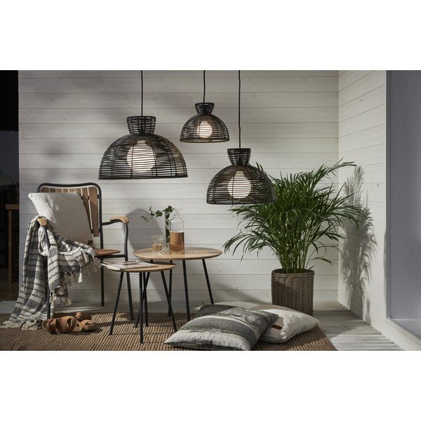 Runde fekete kültéri mennyezeti lámpa búra, ø 26 cm - Star Trading-image-4