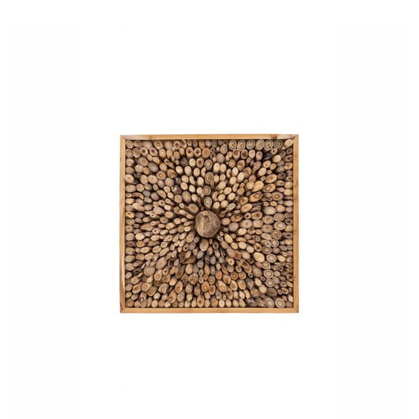 Queendom újrahasznosított teakfa fali dekoráció, 70 x 70 cm - WOOX LIVING