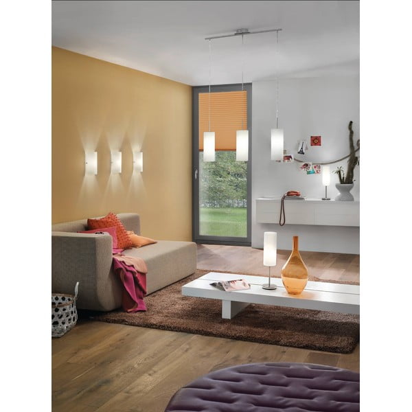 Fehér-ezüstszínű függőlámpa üveg búrával TROY 3 – EGLO-image-3