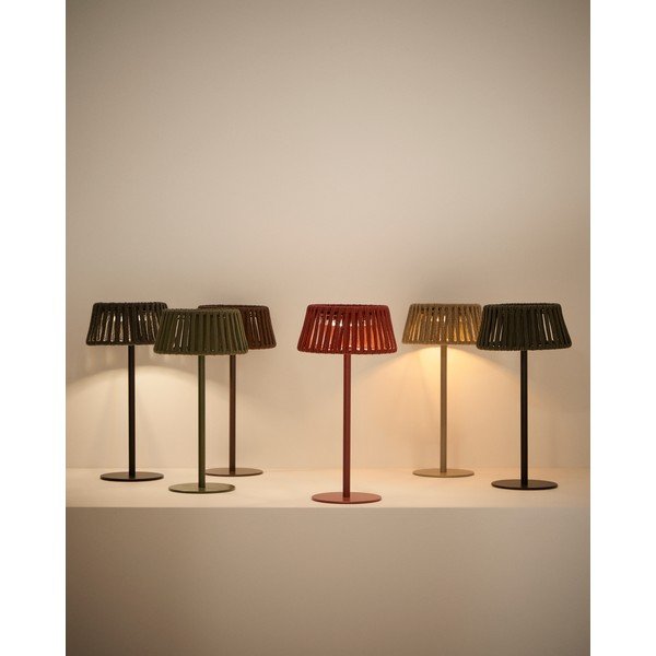 Napelemes LED asztali-hordozható kültéri lámpa (magasság 30 cm) Aldet – Kave Home-image-4