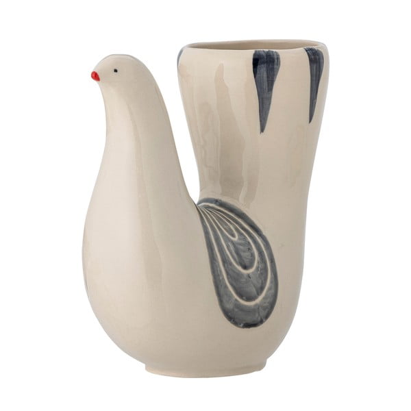 Krémszínű agyagkerámia kézzel festett váza (magasság 19 cm) Trudy – Bloomingville