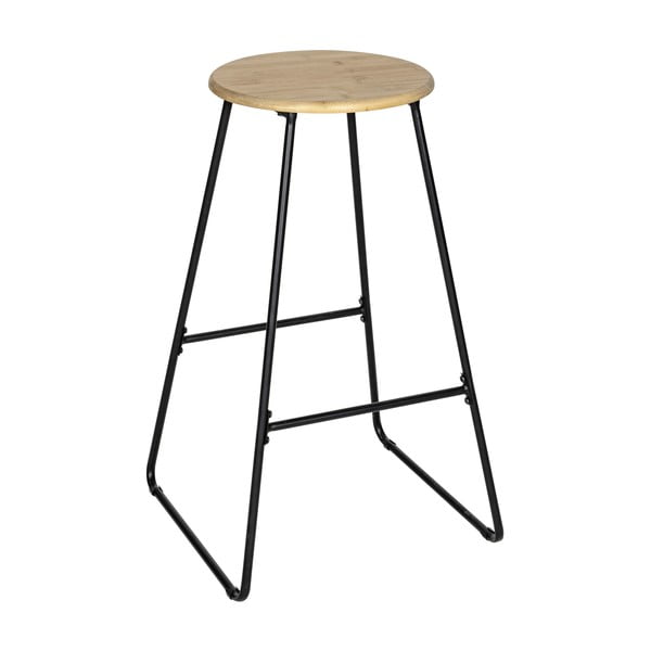 Fekete-natúr színű bambusz bárszék 70 cm Loft – Wenko-image-1