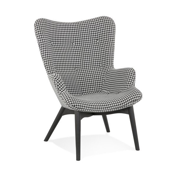 Fehér-fekete füles fotel Wahou – Kokoon-image-2