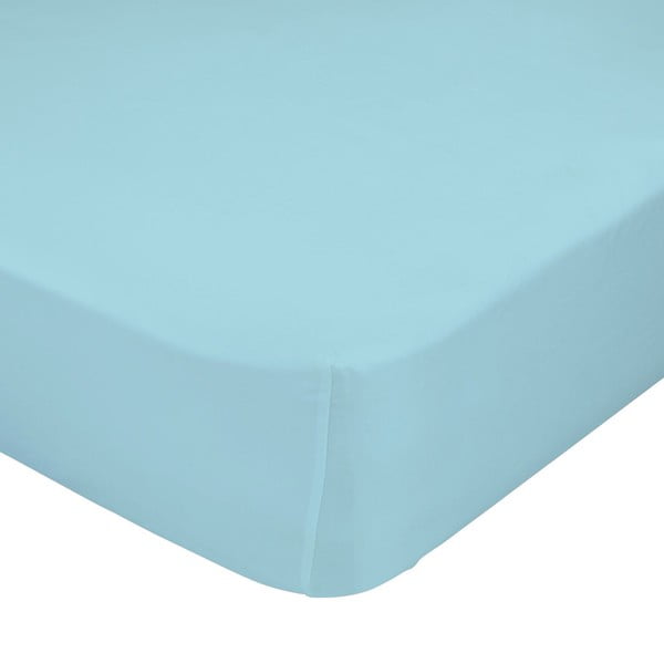 Kék elasztikus lepedő 100% pamutból, 70 x 140 cm - Baleno