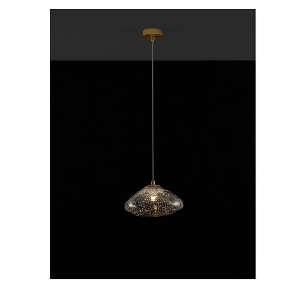 Sárgaréz színű üveg függőlámpa ø 26 cm King – Nova Luce-image-2