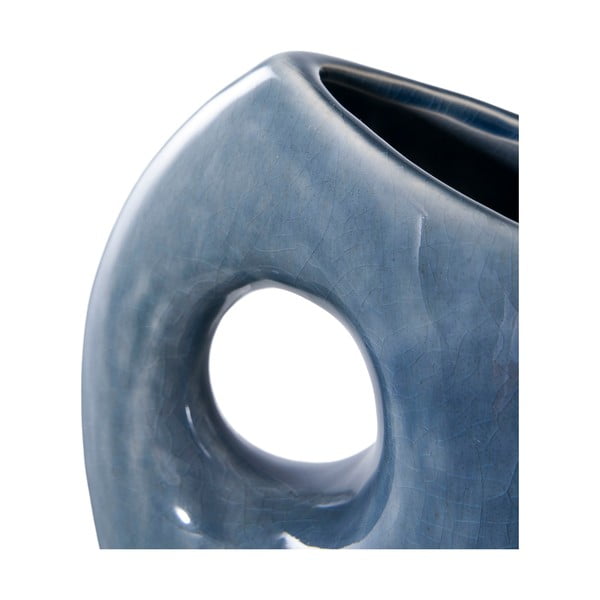 Sötétkék kerámia váza (magasság 18 cm) – House Nordic-image-3