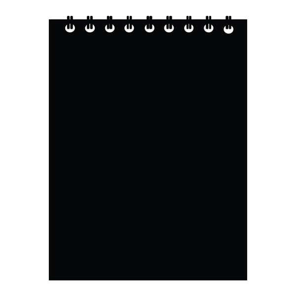 Note Uno fekete táblaszerű falmatrica, 30 x 40 cm - LineArtistica