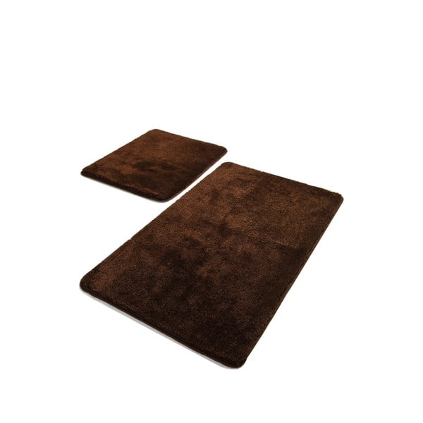 Sötétbarna fürdőszobai kilépő szett 2 db-os 60x100 cm Havai – Foutastic