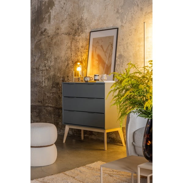 Szürkészöld komód 80x83x40 cm Pisco – Marckeric-image-1