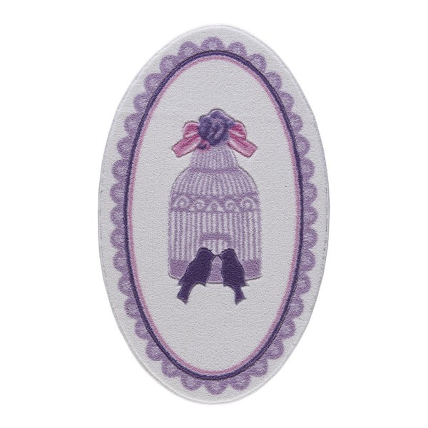 Bathmats Birdcage lila fürdőszobai szőnyeg, hossza 133 cm - Confetti