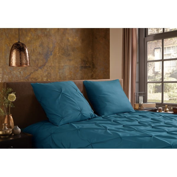 Petróleumkék kétszemélyes hosszabbított mikroszálas ágyneműhuzat 200x220 cm Pure Elegance – Good Morning-image-1