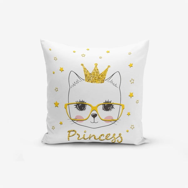 Princess Cat Modern pamutkeverék párnahuzat, 45 x 45 cm - Minimalist Cushion Covers