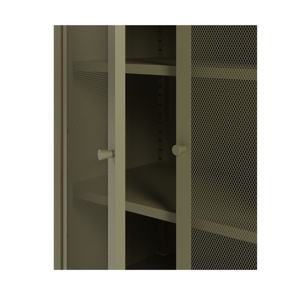 Zöld fém szekrény 70x100x40 cm Fayna – Marckeric-image-4