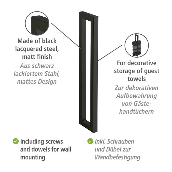 Fali acél törölközőtartó Reitani – Wenko-image-3