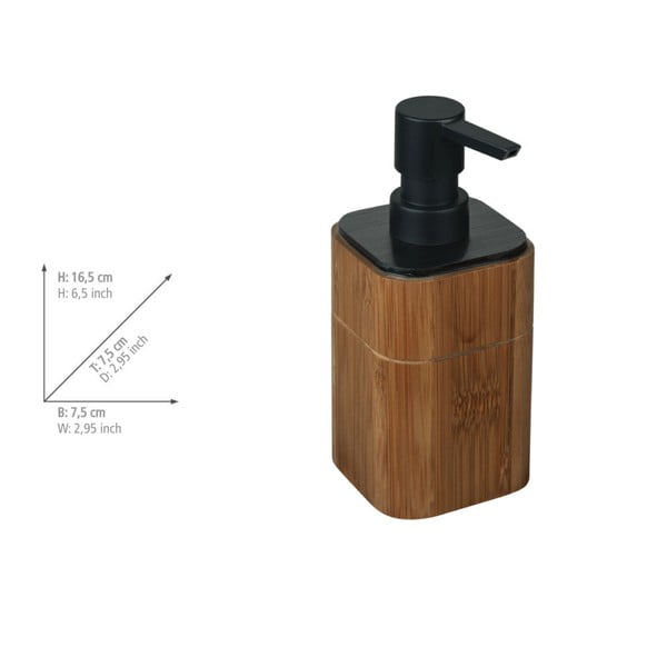 Barna bambusz szappanadagoló 200 ml Serro – Wenko-image-3