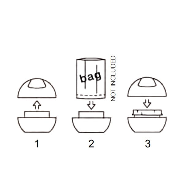 Fekete műanyag szemetes 1 l   Bowl – Spirella-image-3