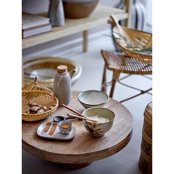 Masami bézs-fehér agyagkerámia palack dugóval, 600 ml - Bloomingville-image-1