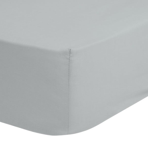 Szürke pamut gumis lepedő, 160 x 200 cm - Good Morning-image-1