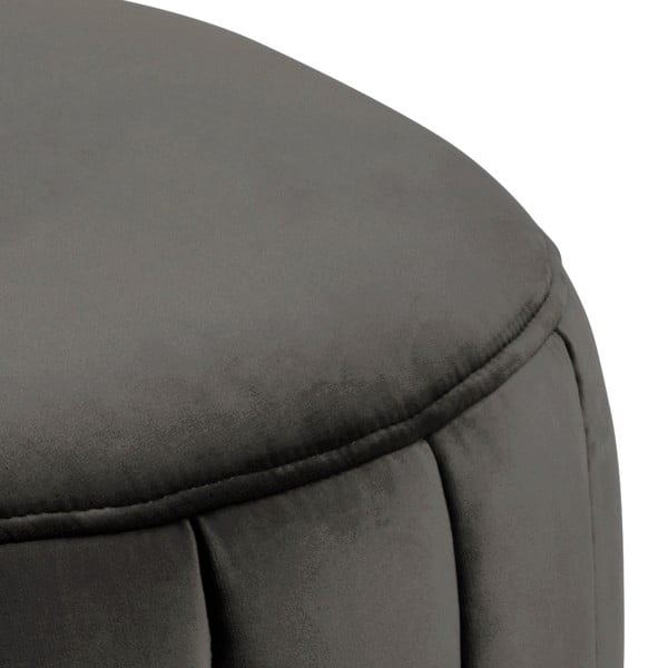 Doria szürkésbarna bársony puff, ⌀ 60 - Actona-image-2